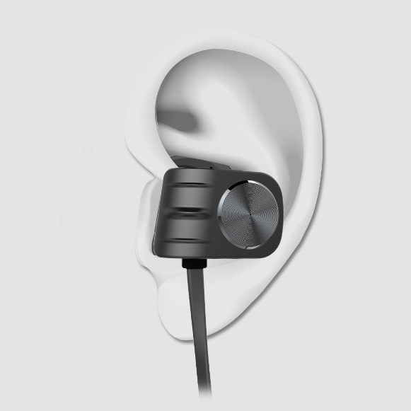 Pohodlná a ergonomická bezdrátová Bluetooth sluchátka do uší Plextone BX338.